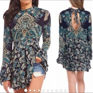 Free People Lady Luck Paisley Bell Sleeve Tunic